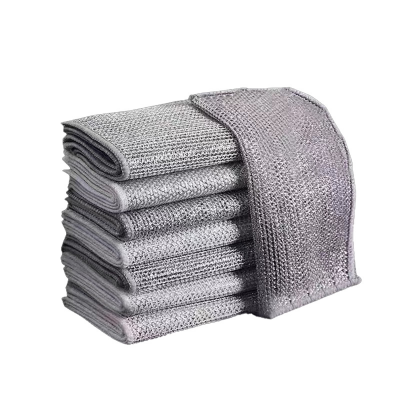 Silver Wire Cloth Cleaning Easy-to-Use Multipurpose Rag for Dish Washing and Kitchen Cleaning photo-3