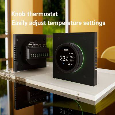 WIFI Remote Temperature Control Smart Knob-type Thermostat 2/4 Pipes for Smarthouse FCU Controller