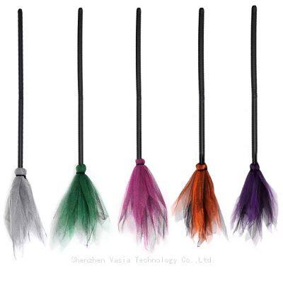 Vassouras de Halloween com LED para adultos - Props de fantasia de bruxa para decora??o do Festival dos Fantasmas