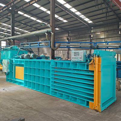 Baleador hidráulico de compressão horizontal automático multifuncional para estações de reciclagem de resíduos, garrafas e embalagens de saquinhos photo-4