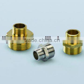 High quality water supply OEM brass reducing pipe nipple