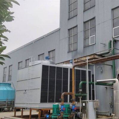 400-ton all-steel cooling tower, square cross-flow type, ultra-low noise, made of magnesium-aluminum-zinc coated steel plate