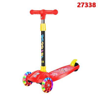 Children's Scooters Children's 3-wheel Music Glowing Folding Toys, Outdoor Sliding Sports, Boys and Girls Kids Kick