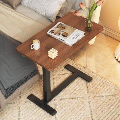 Home Office Mobile Side Desk Height Adjustable Gas Spring Laptop Table Bed Sofa Hospital Standing Desk With Wheels Tilt Desktop