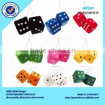 plush colorful dice