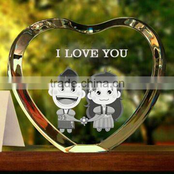 crystal wedding gift crystal music 3D crystal gift