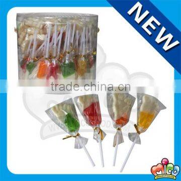 double color foot shaped lollipop