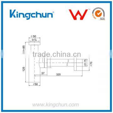 Watermark Modern Designer Chrome Plated Brass Basin Sink Bottle Trap With Extension Tube (J220) photo-2