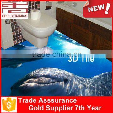 New Beach 3d Design Ceramic Floor Bathroom Tile photo-5
