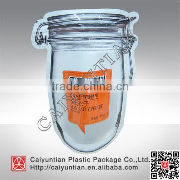 special shape bottle shape sealed plastic Bag with hanging hole