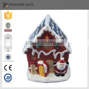 hot sell home ornament ceramic christmas house