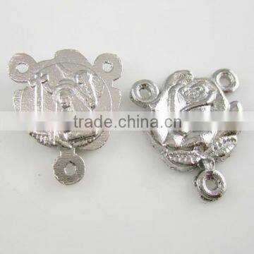 Religious Metal Rose Medal Rosary Parts Center Piece