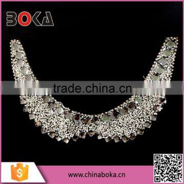 BOKA New Arrival luxury stone neckline,embroidery collar with diamond applique