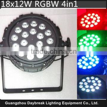 Waterproof Led Par RGBW 4in1 Stage Led Light Quad Color Mixing IP65 Outdoor&Indoor Suitable 18x12w Led Par Washing Show Lighting