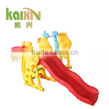 CE Approved Kids Indoor Playground Plastic Slide with Swing