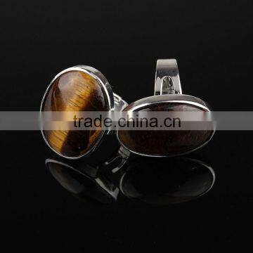 RG1033 Wholesale Oval Tiger Eye Bezel Adjustable Ring photo-2