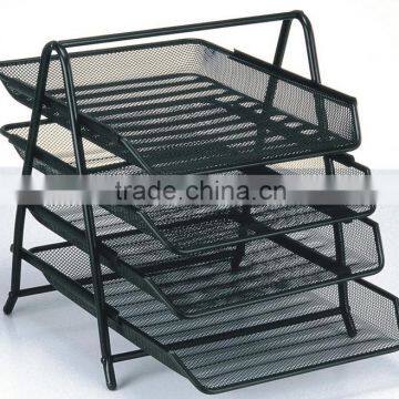 AN307 ANPHY Space Saving Office Supplies Documents Holder Stationery Organizer Four Layers Shelf Mental Wire Mesh