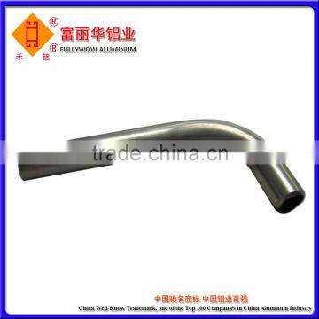 Anodized, Polished Chrome Aluminum Bend Tube 90 Degree with Tampon Print for Spare Part of Machine, Handle, Furniture, etc.