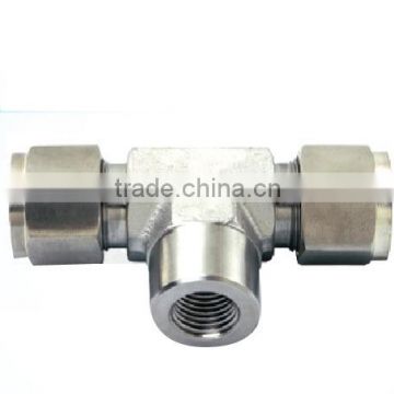 Fittings Double Compression Type Female Branch Tee