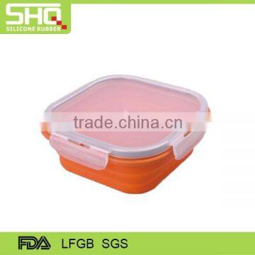 Square shape 100% food grade silicone preservation box