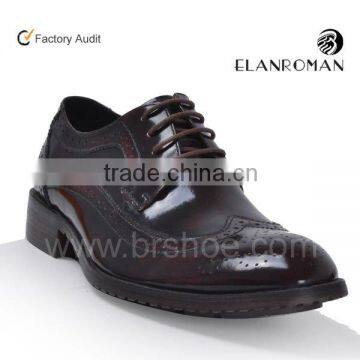 Brogue style men shoes wingtip formal shoes for men