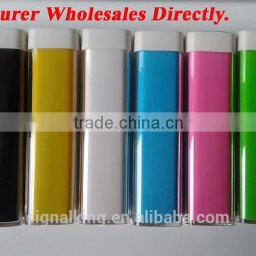 Factory Wholesale Lipstick Power Bank Portable Power Bank 2600mAh Portable Power Bank For Mobile Phone