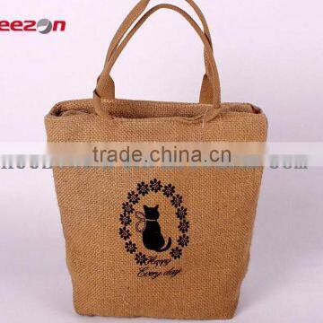 Durable jute tote bag, jute shopping bag with handle                        
                                                                                Supplier's Choice