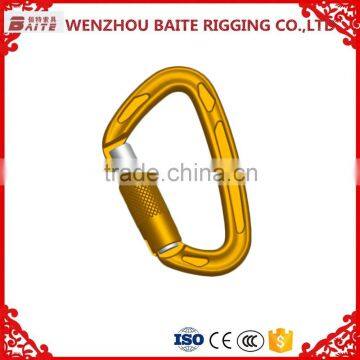 yellow high quality high breaking strength aluminum hook with screw