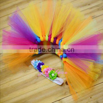 Rainbow My Baby Tutu Set - Pinky PieTutu Set - Birthday Tutu Set photo-6