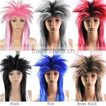 80s LADIES GLAM PUNK ROCK ROCKER CHICK TINA TURNER WIG FOR A FANCY DRESS COSTUME W358