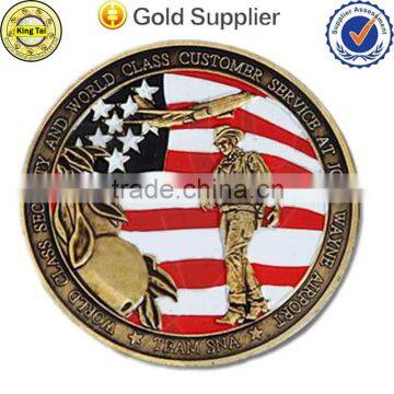 China supplier wholesale new items custom soft enamel gold plated coin