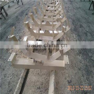 Galvanized steel roller frame,white covneyor roller frame for B1200mm belt conveyor