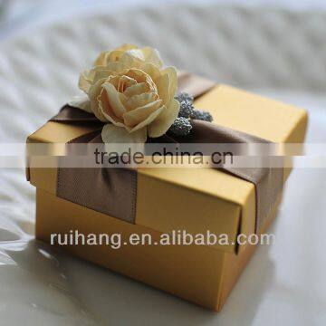 Elegant golden wedding box