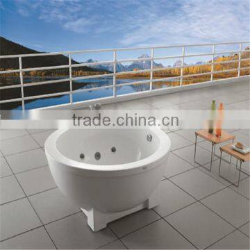 2014 new design hot sale round bathtub with water massage jets