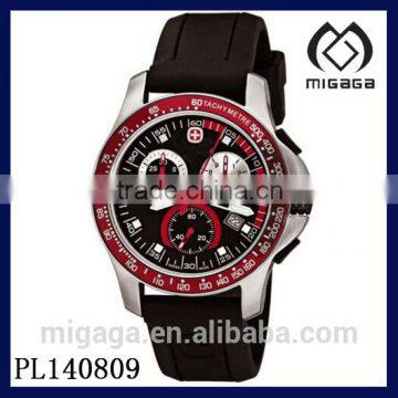 fashion Mens Sport Watch with Calendar*Battalion Chrono Sport Steel Mens Watch Calendar Rubber Strap