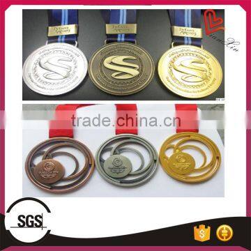 Promotion cheap custom metal sport medals with ribbon