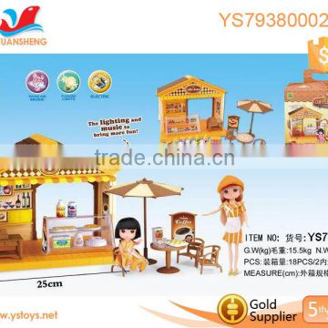 2016 popular DIY model house coffee house toy educational toy store