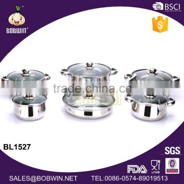 6pcs chinese stainless steel non-stick indian cooking pot