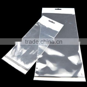 custom printing self adhesive seal plastic bags w/hang hole