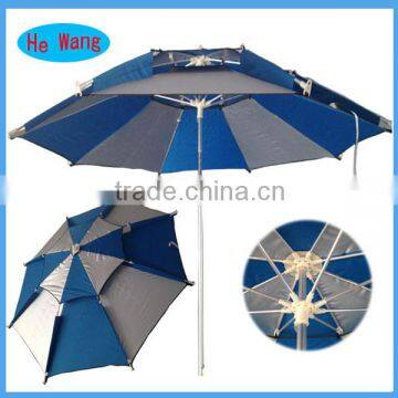 Double-deck aluminum outdoor fashing umbrella