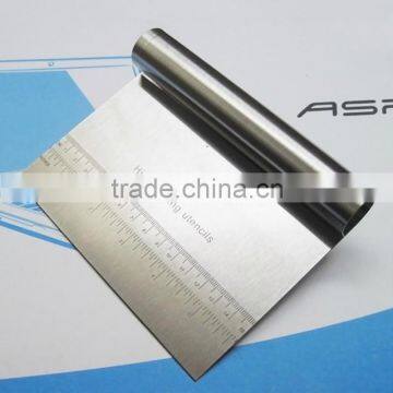 Stainless Steel Pizza Dough Scraper Cutter Kitchen Flour Pastry Cake Tool Scale photo-5