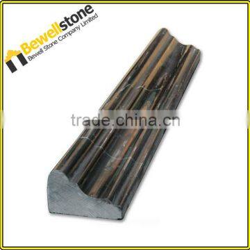 Emperador Dark Marble Chair Rail 1x2x12 Polished Molding & Baseboard