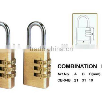 Heavy duty brass padlock 10 mm Pad locks combination lock