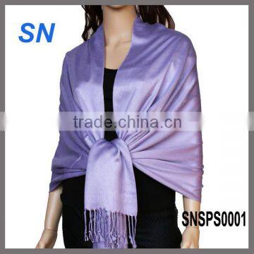 2014 fashion plain viscose pashmina scarf for ladies