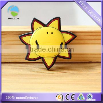 custom sun shaped rubber Memo Pad decorating freezer fridge magnet