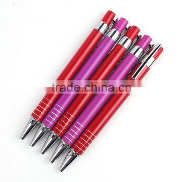 Best price top selling red metal pen custom metal ball pen with logo print