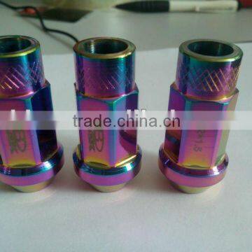 B rainbow color Wheel lug nuts