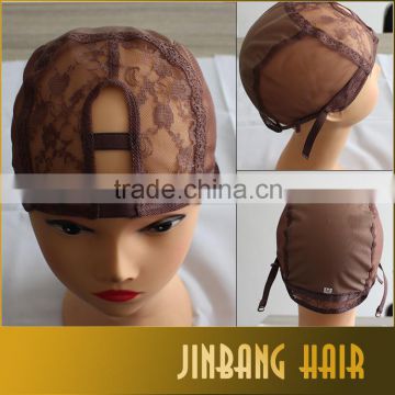 High quality U part wig caps for making wigs stretch lace weaving cap adjustable straps back