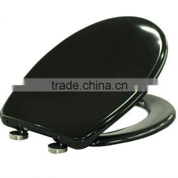 Toilet Seat Cover With Quick Take-off Hinge in Black Color for Bathroom WC pans