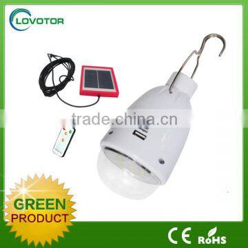 Portable DC 2w led solar light with 2000 mah li-ion battery